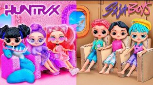 Картонный Пушистый Аквапарк в Самолёте для K-Pop Охотниц на Демонов! 10 поделок для кукол L.O.L.
