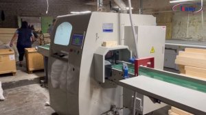 Обрезка заготовок по длине на автоматическом станке EcoWood CFS-100 Pro