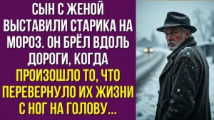 Сын с женой выставили старика на мороз. Он брёл вдоль дороги, когда произошло то, что перевернуло