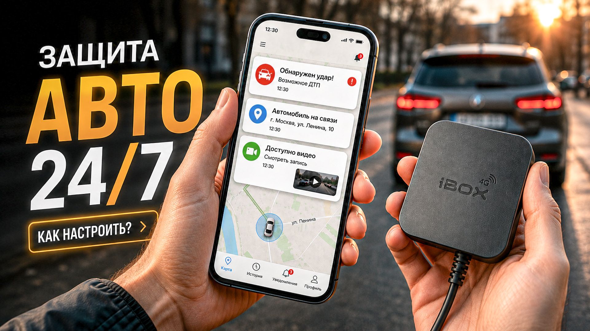 iBOX Контроль: уведомления о ДТП, GPS-трекинг, удалённый доступ и контроль авто 24/7! Как настроить? смотреть онлайн