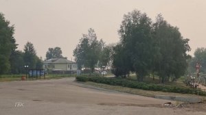 Дымка и запах гари в Колпашеве связаны с лесными пожарами.