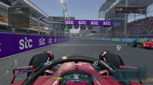 F1 2022 игра - 50 кругов на руле без антибукса, АБС и прочего. Саудовская Аравия полная дистанция