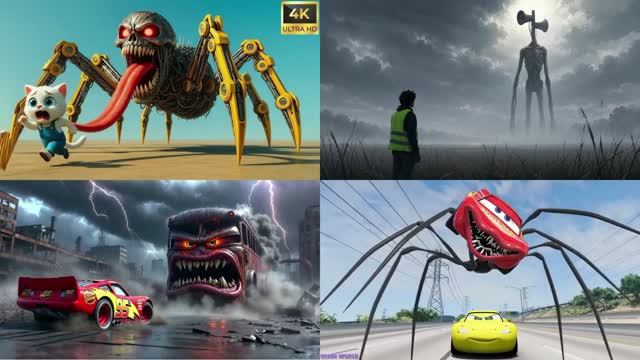 МУЛЬТИК МАШИНКИ ЭПИК МОНСТР Молния Маквин Миньон и Паук 🚗🕷️ СИРЕНОГОЛОВЫЙ смотреть онлайн