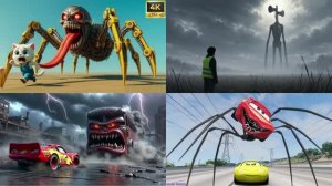 МУЛЬТИК МАШИНКИ ЭПИК МОНСТР Молния Маквин Миньон и Паук 🚗🕷️ СИРЕНОГОЛОВЫЙ