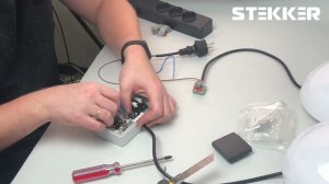 Монтаж блока STEKKER розетка + выключатель ip54