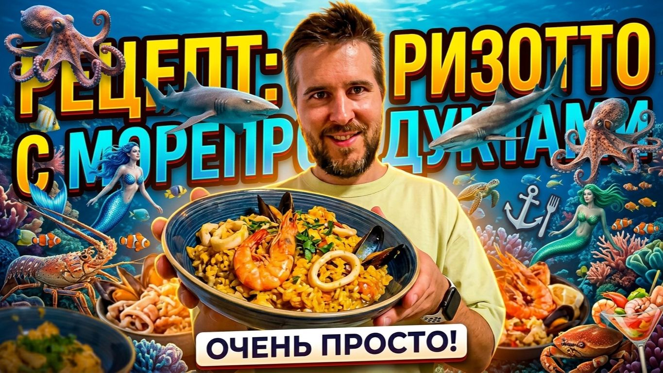 Рецепт ризотто с морепродуктами