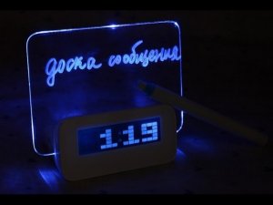 Обзор [Часы с доской для сообщений за 10$]