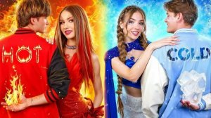 Горячая Девушка vs Холодная Девушка! Мой Краш - Огненный & Ледяной Парень Тим Тин