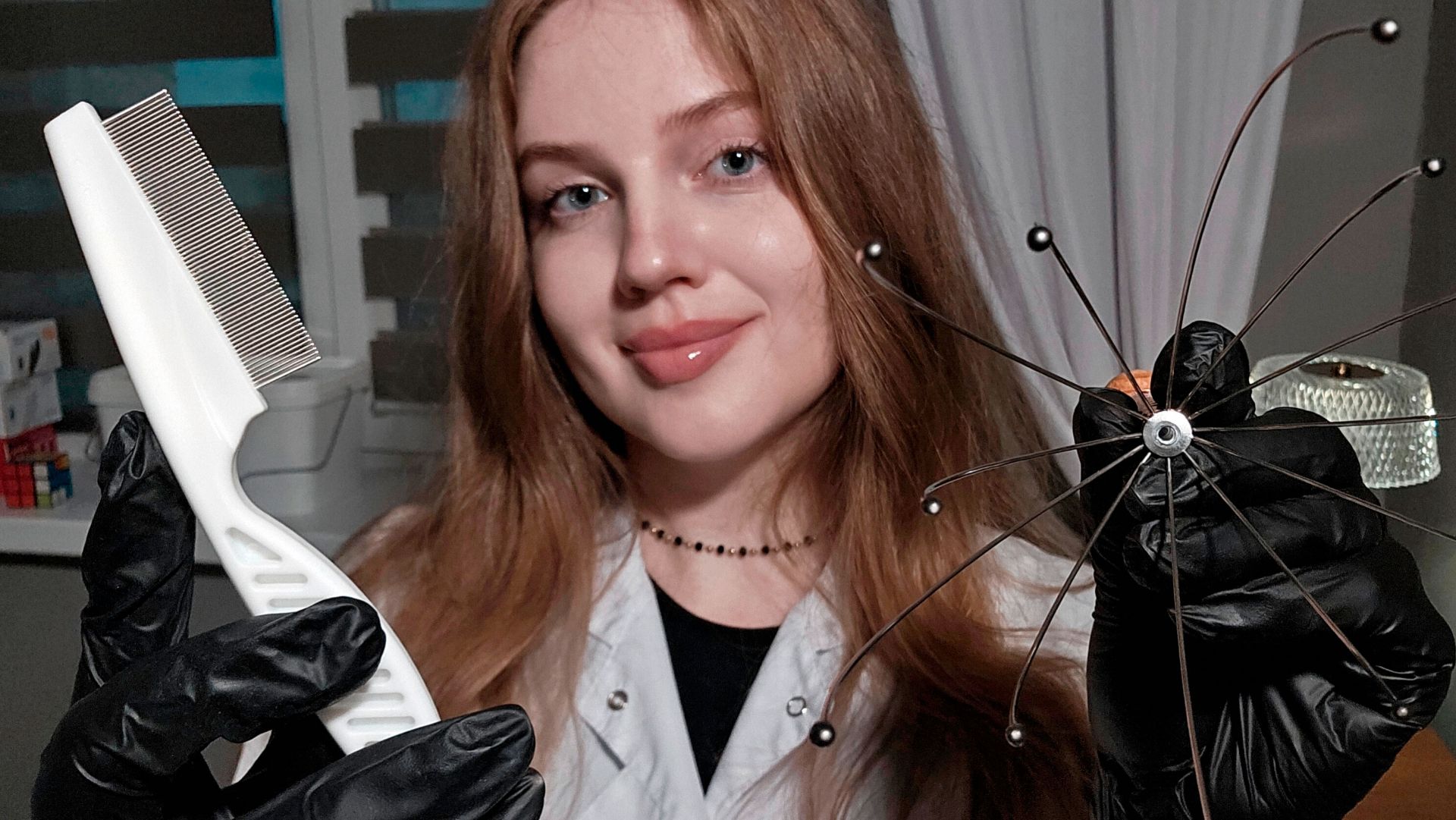 АСМР Трихолог. Детальный Осмотр Кожи Головы в Перчатках смотреть онлайн