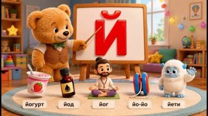 Учим букву Й | Мишка учит алфавит | Песенка для малышей