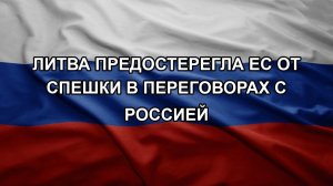 Литва предостерегла ЕС от спешки в переговорах с Россией