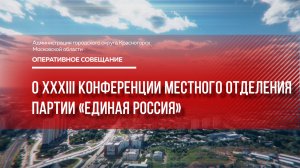 О 33 конференции местного отделения партии «Единая Россия»