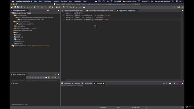 26 - Configure project as Eureka смотреть онлайн