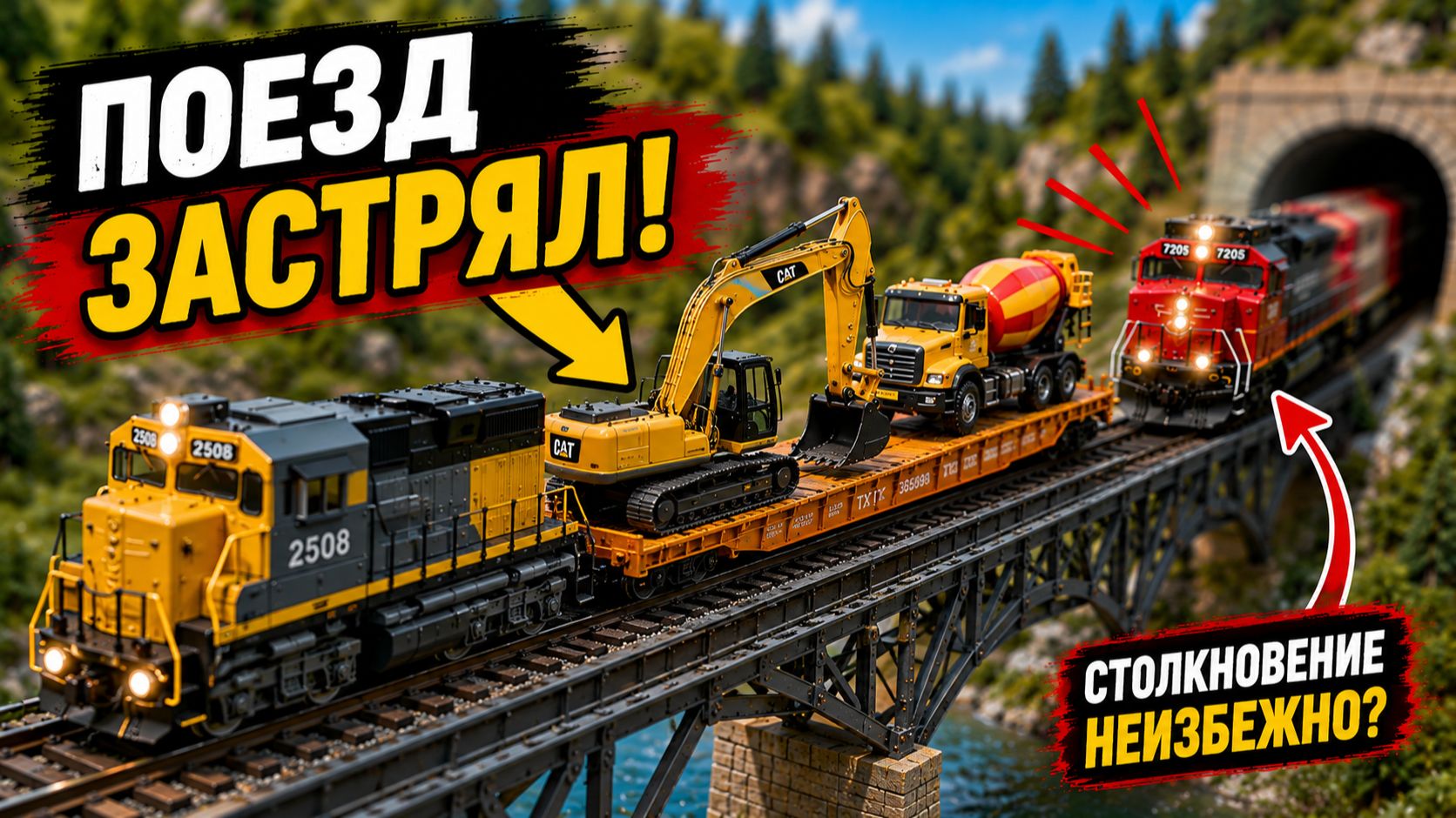 🚂 Поезд Застрял на Мосту! Столкновение Неизбежно? 😱