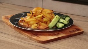 Жареная картошка с золотистой корочкой