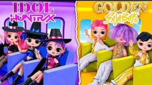 K-Pop Охотницы на Демонов в золотом и серебряном самолёте! 10 поделок для кукол L.O.L.
