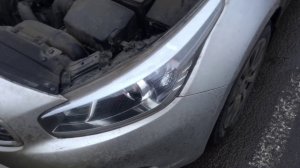 Замена лампы ближнего света левой фары КИА Сид / Kia Ceed Jd, лампа Н7