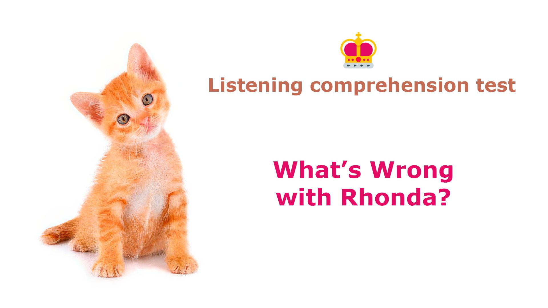What's Wrong with Rhonda? | Listening смотреть онлайн