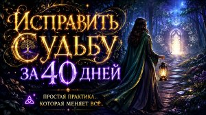 ИСПРАВИТЬ СУДЬБУ ЗА СОРОК ДНЕЙ...