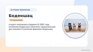 Фамилия Боденшац: происхождение, значение и склонение