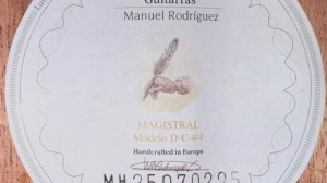 Гитара Manuel Rodrigez Magistral D-C - Романс Гомеса
