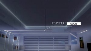 Установка алюминиевого архитектурного LED профиля LUMINES  - Тип SOLIS