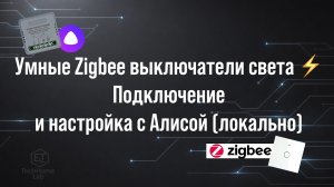 Умные Zigbee выключатели света ⚡ Подключение и настройка с Алисой (локально)