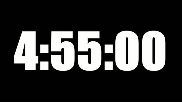 4 HOUR 55 MINUTE TIMER • 295 MINUTE COUNTDOWN TIMER ⏰ LOUD ALARM ⏰