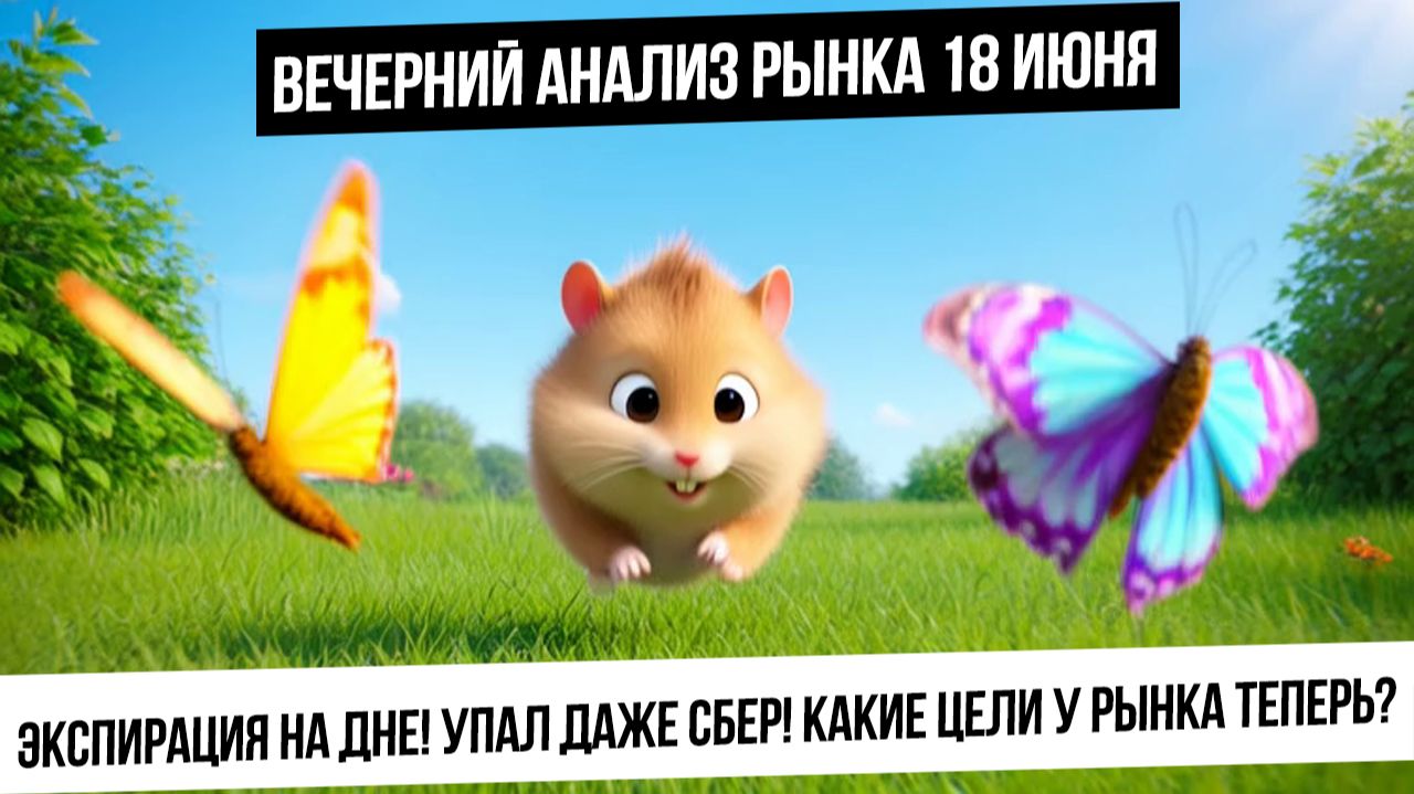 Вечерний анализ рынка 18 июня. Экспирация на дне! Сбер упал! Какие цели у рынка теперь? ГАЗ! КАКАО! смотреть онлайн