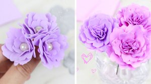 ИЗ ОДИНАКОВЫХ ЗАГОТОВОК ДЕЛАЮ ДВА РАЗНЫХ ЦВЕТОЧКА 🌼 Цветы из фоамирана для открыток и поделок