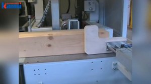 Станок с ЧПУ для обработки строительного бруса Stromab TopMaster. Процесс обработки детали дома
