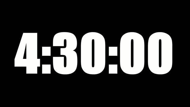 4 HOUR 30 MINUTE TIMER • 270 MINUTE COUNTDOWN TIMER ⏰ LOUD ALARM ⏰