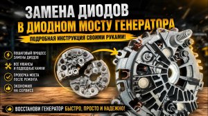 Как заменить диоды в генераторе Valeo и не переплатить за ремонт