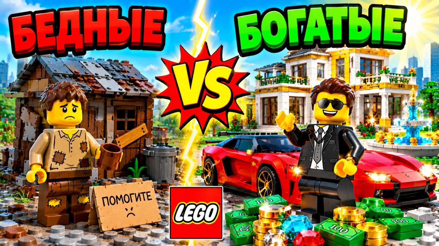 БЕДНЫЕ против БОГАТЫХ в LEGO...