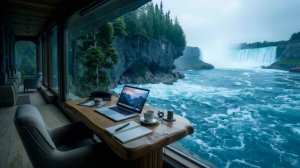 Deep Work Music ~ Waterfall Serenity for Intense Focus and Study Productivity Zone-