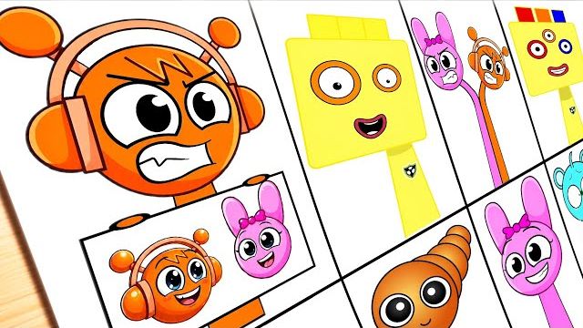 РИСУЕМ СПРУНКИ ОРЕНА, ПИНКИ И ТРИДЦАТЬ ТРИ ИЗ Numberblocks / ОТ ФАЗЫ 1 ДО ФАЗЫ 3 смотреть онлайн