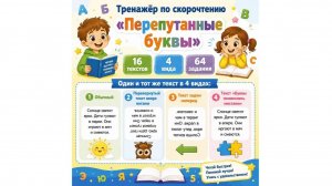 Тренажёр по скорочтению «Перепутанные буквы»