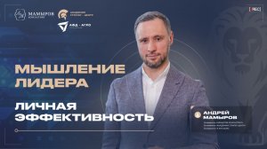 Эфир «ЛИЧНАЯ ЭФФЕКТИВНОСТЬ и МЫШЛЕНИЕ ЛИДЕРА»