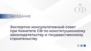 Заседание экспертно-консультативного совета при Комитете СФ по конституционному законодательству