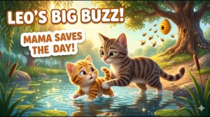 Большая ошибка Лео!🐝 Мама-кошка спасает любопытного котёнка!
