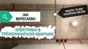 ЖК Вересаево. Электрика с нуля в трёхкомнатной квартире. Заказчик Инга