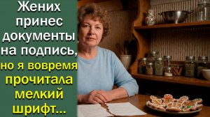 Жених принес документы на подпись, но я вовремя прочитала мелкий шрифт..