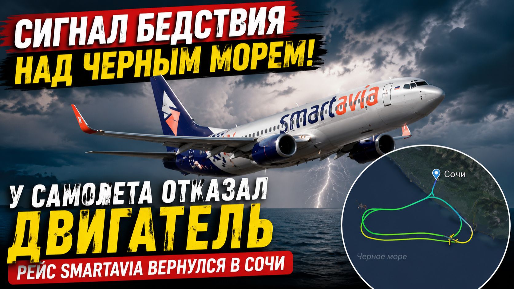 🔥ШОК! У вылетевшего из аэропорта Сочи пассажирского самолета отказал двигатель смотреть онлайн