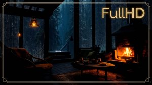 FullHD Расслабляющий дождь для сна. Дождь и гроза на террасе
