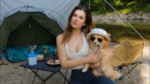 Одиночный поход в жару при температуре 33°C и купание в холодной реке 🌊🐕