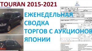 VW TOURAN 2015 и дальше, недельная сводка торгов(18)