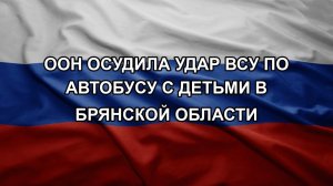 ООН осудила удар ВСУ по автобусу с детьми в Брянской области