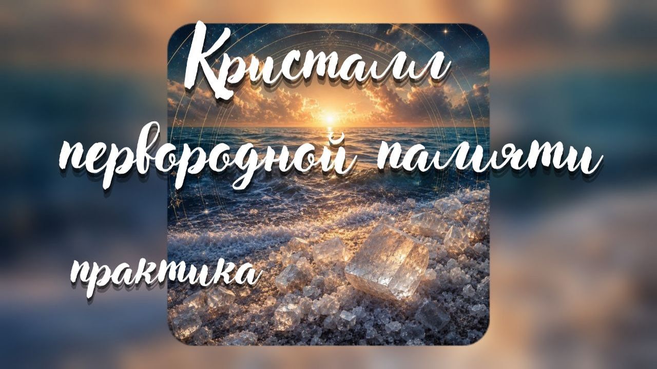 КРИСТАЛЛ ПЕРВОРОДНОЙ ПАМЯТИ. ПРАКТИКА. #вселеннаяя  #практика #пробуждение #свет #душа #соль #память