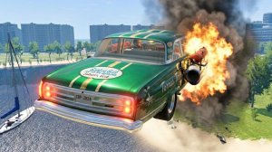 Безумные прыжки на ракетных машинах — лучшие 2026 года — BeamNG/Drive