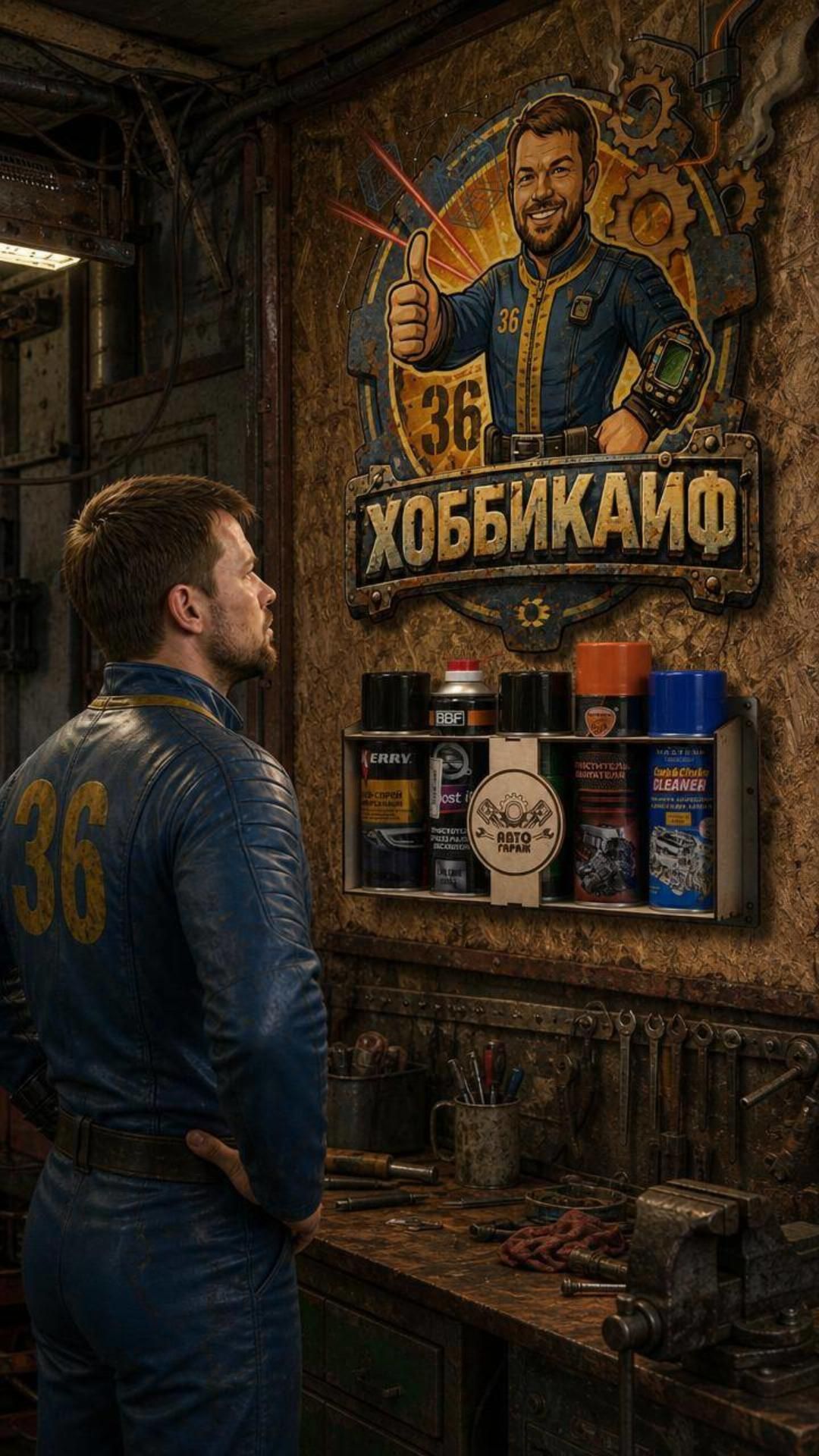 Баллоны больше не разбегаются 🔧 Полка из фанеры своими руками